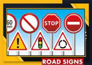 Road signs and symbols in English